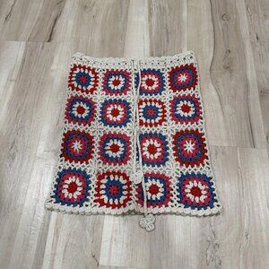 NWT Blu Pepper Womens Size Small Floral Crochet Geometric Skirt‎ Summer Vacation